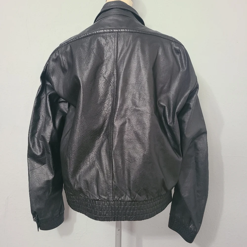 Wilson's‎ Motorcycle Men's Black Vintage Leather Jacket Size 42